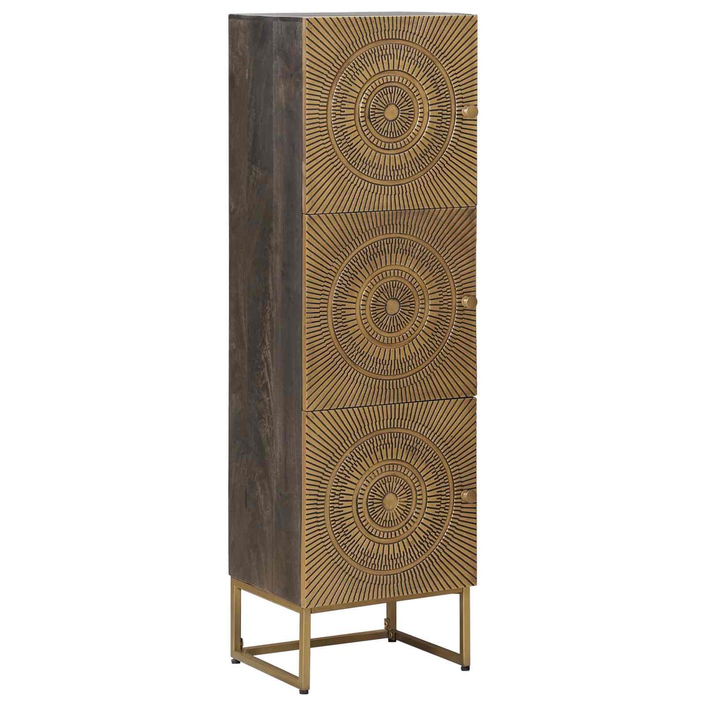 vidaXL Highboard Ορείχαλκος 35 x 30 x 120 cm
