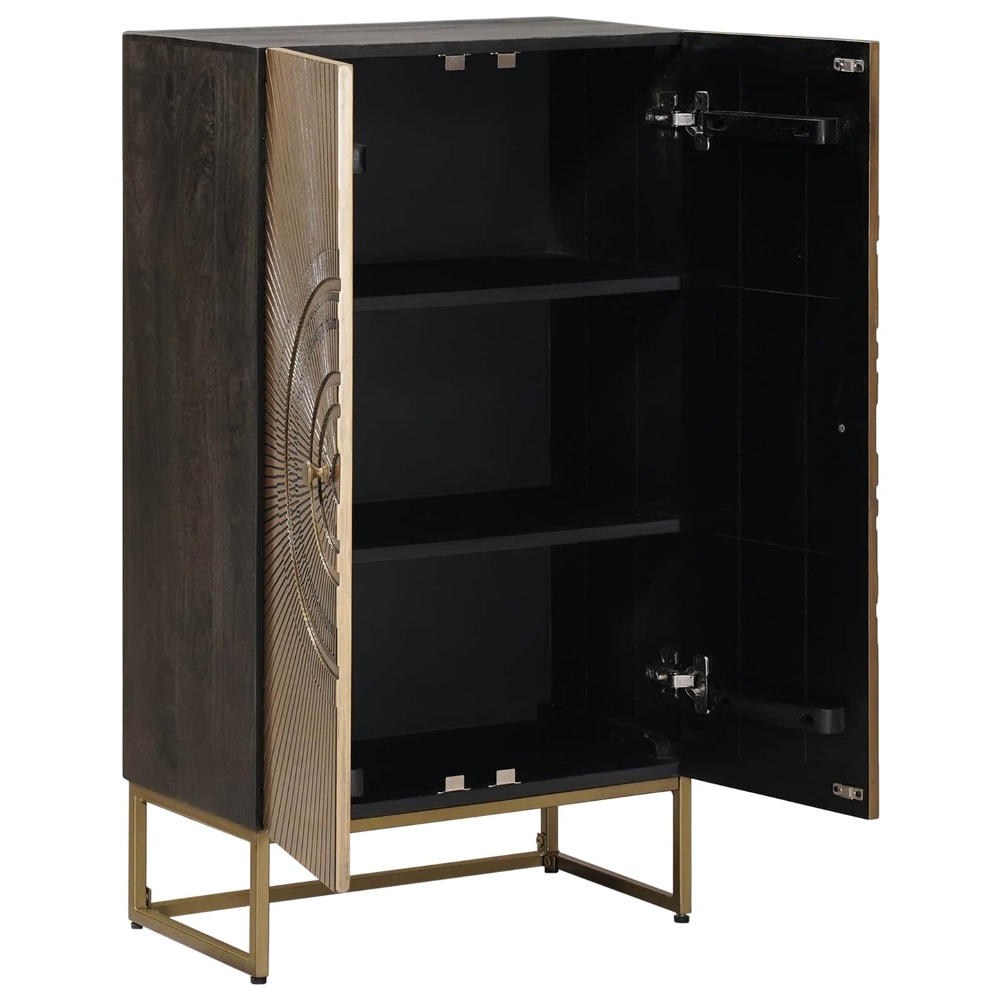 vidaXL Highboard Ορείχαλκος 53,5 x 30 x 95 εκ