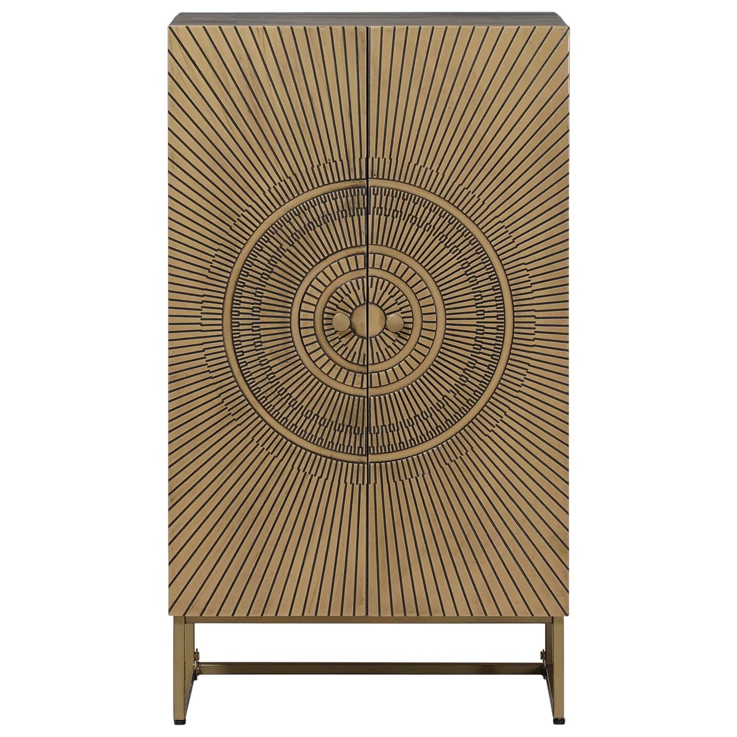 vidaXL Highboard Ορείχαλκος 53,5 x 30 x 95 εκ