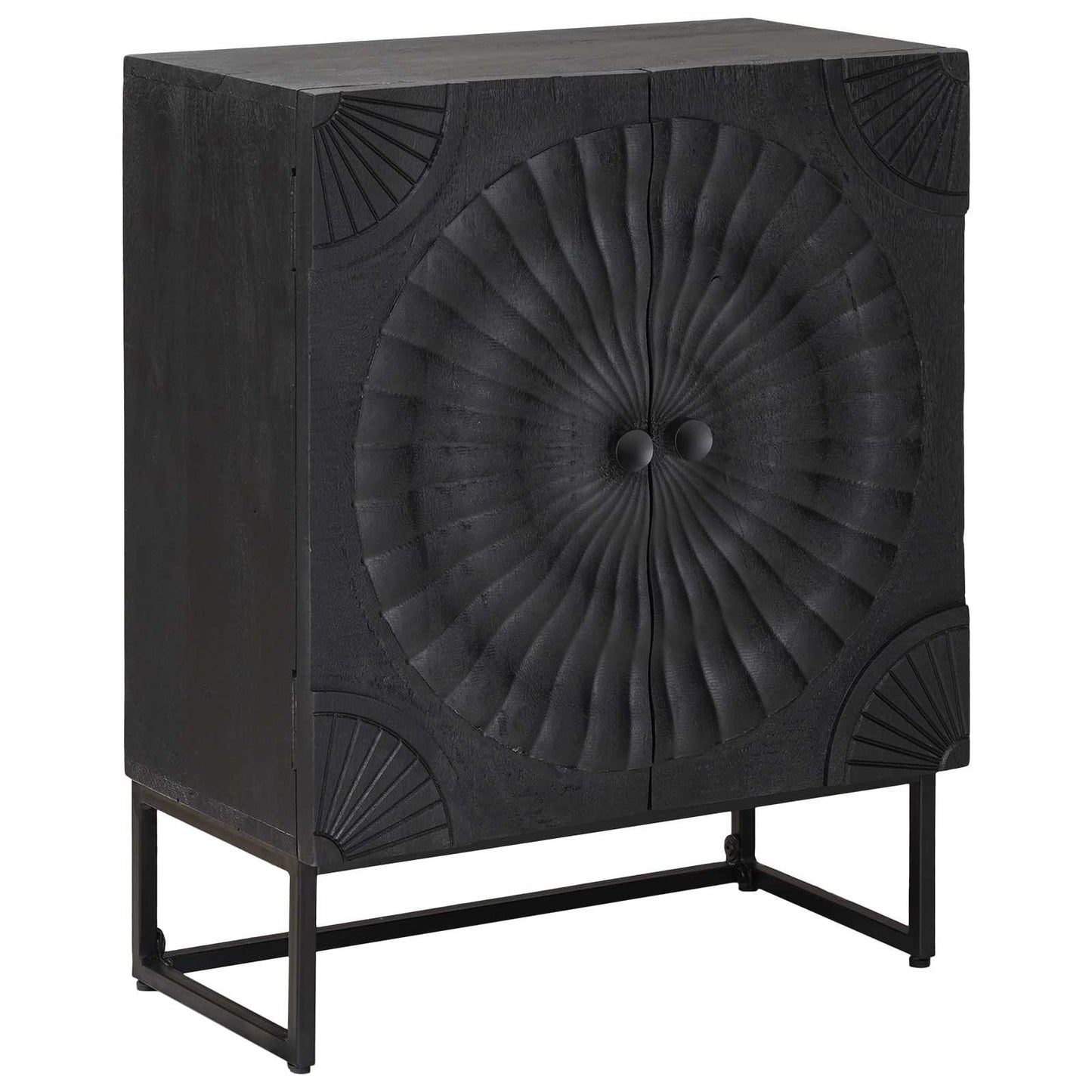 vidaXL Πλαϊνό γραφείο Μαύρο 55 x 30 x 70 εκ.