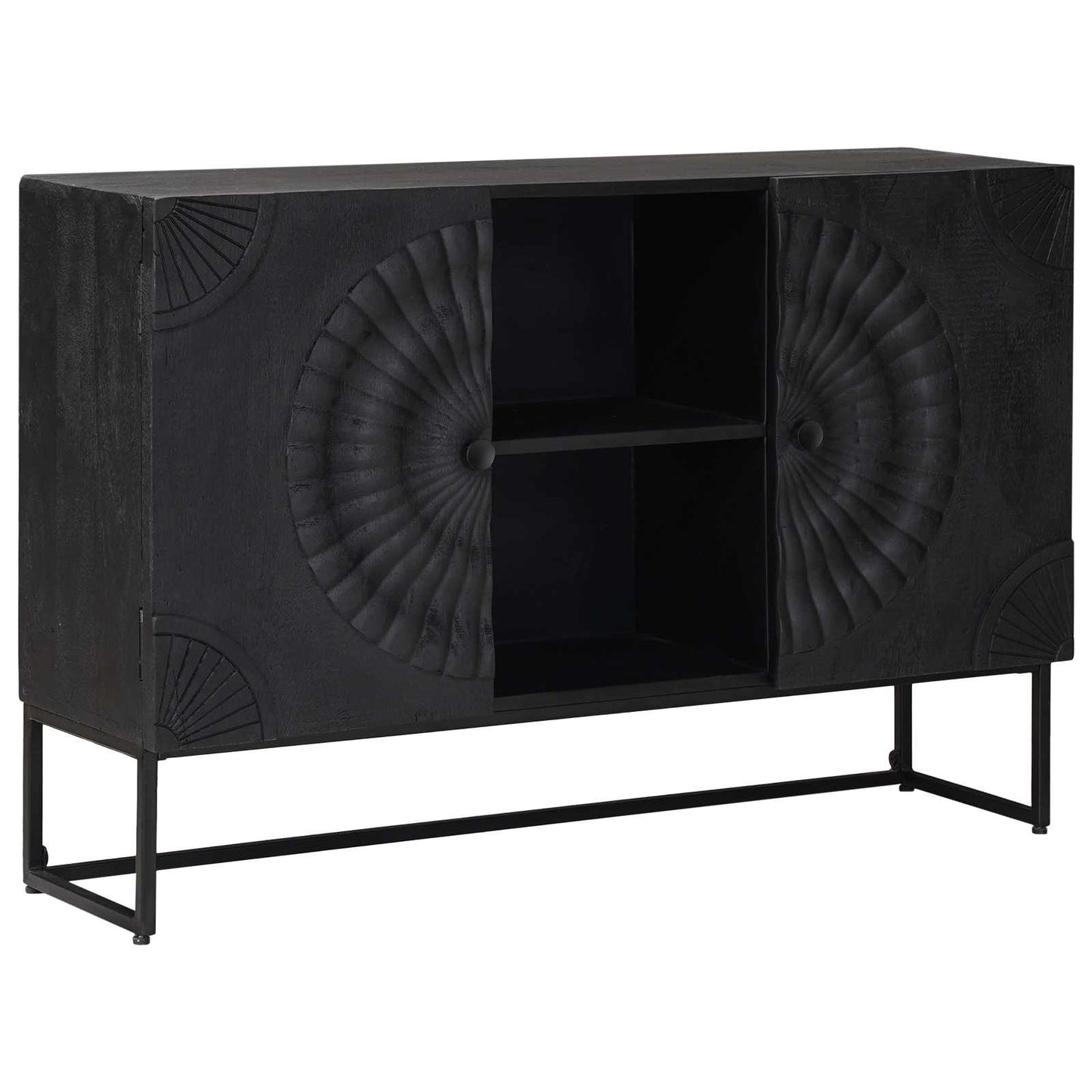 vidaXL Πλαϊνό γραφείο Μαύρο 105 x 30 x 68 εκ
