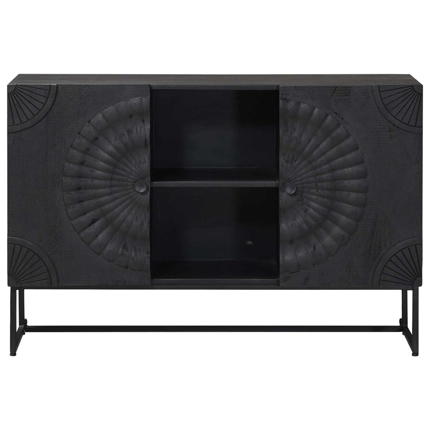 vidaXL Πλαϊνό γραφείο Μαύρο 105 x 30 x 68 εκ