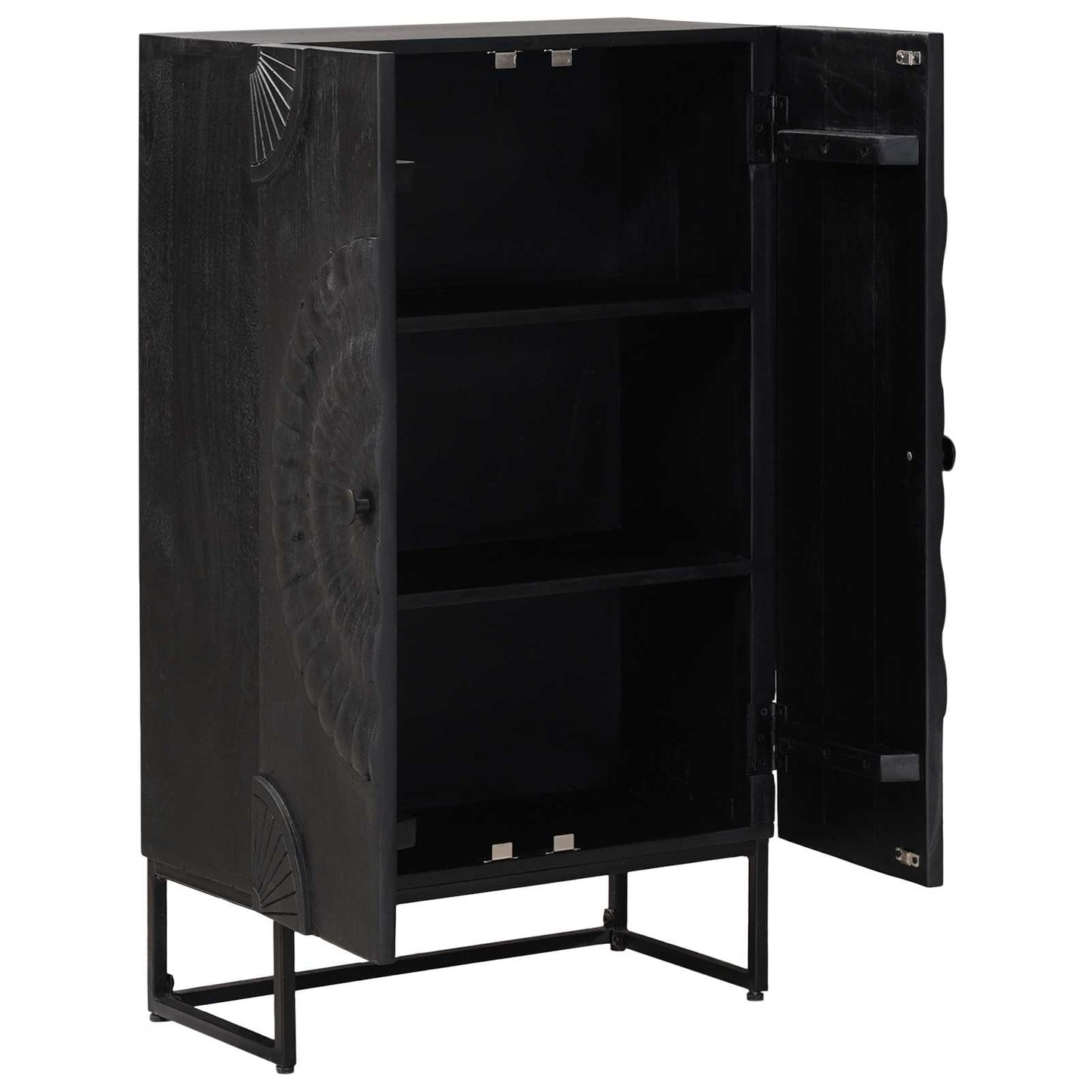 vidaXL Highboard Μαύρο 55 x 30 x 95 εκ