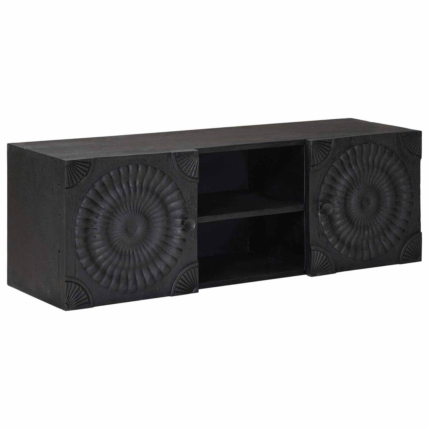 vidaXL Ντουλάπι TV με ράφι με αποθήκευση Μαύρο 105 x 30 x 35 εκ
