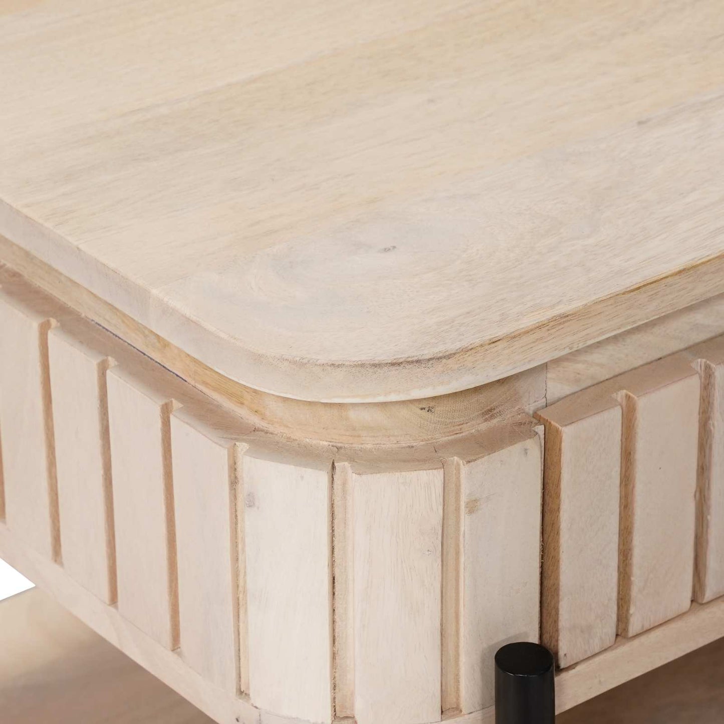 vidaXL Χειροποίητο Τραπέζι Καφέ Λευκό 85 x 45 x 50 εκ