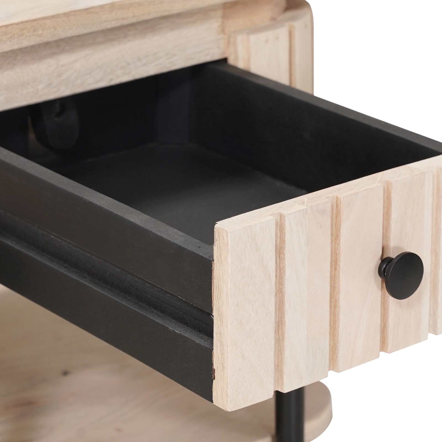 vidaXL Χειροποίητο Κομοδίνο Λευκό 40 x 35 x 45 εκ. Στερεό ξύλο μάνγκο