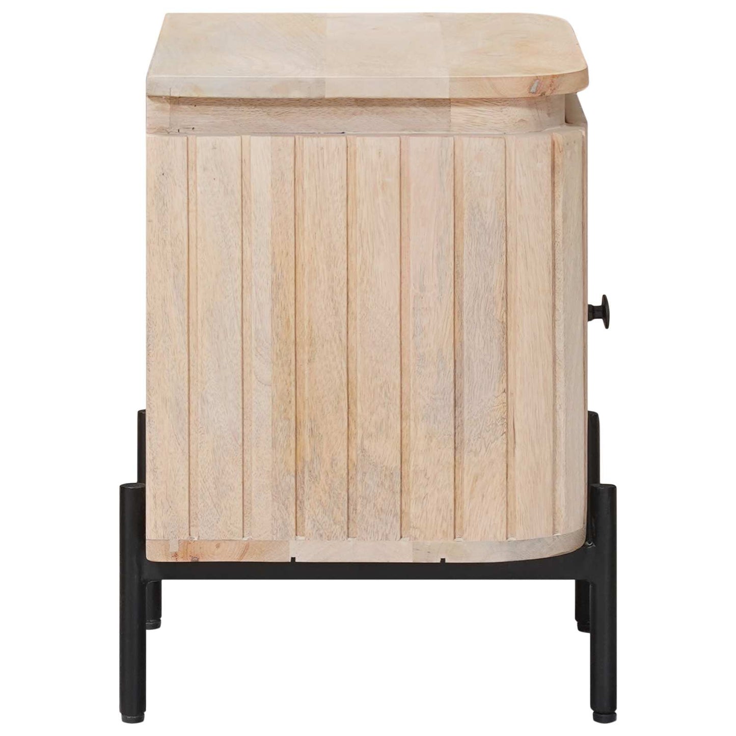 vidaXL Χειροποίητο Κομοδίνο Λευκό 40 x 30 x 45 cm Στερεό ξύλο μάνγκο