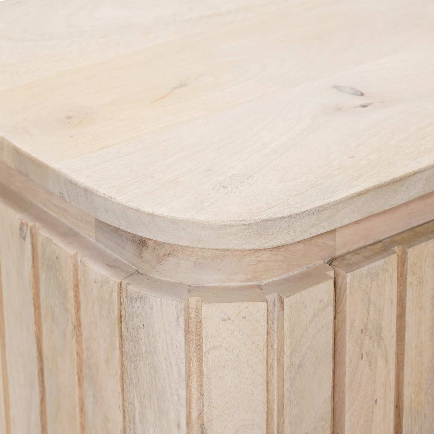 vidaXL Χειροποίητο Κομοδίνο Λευκό 40 x 30 x 60 cm Στερεό ξύλο μάνγκο