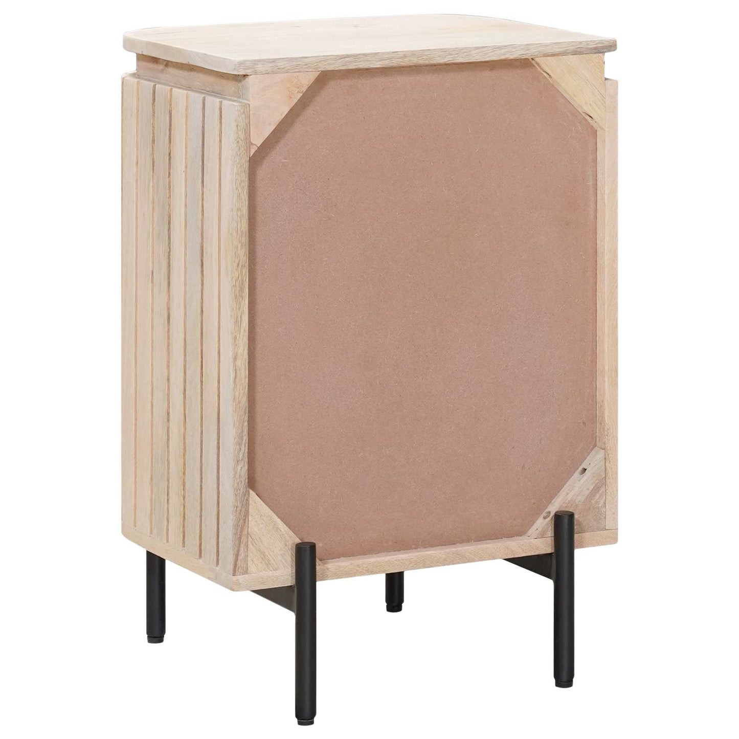 vidaXL Χειροποίητο Κομοδίνο Λευκό 40 x 30 x 60 cm Στερεό ξύλο μάνγκο