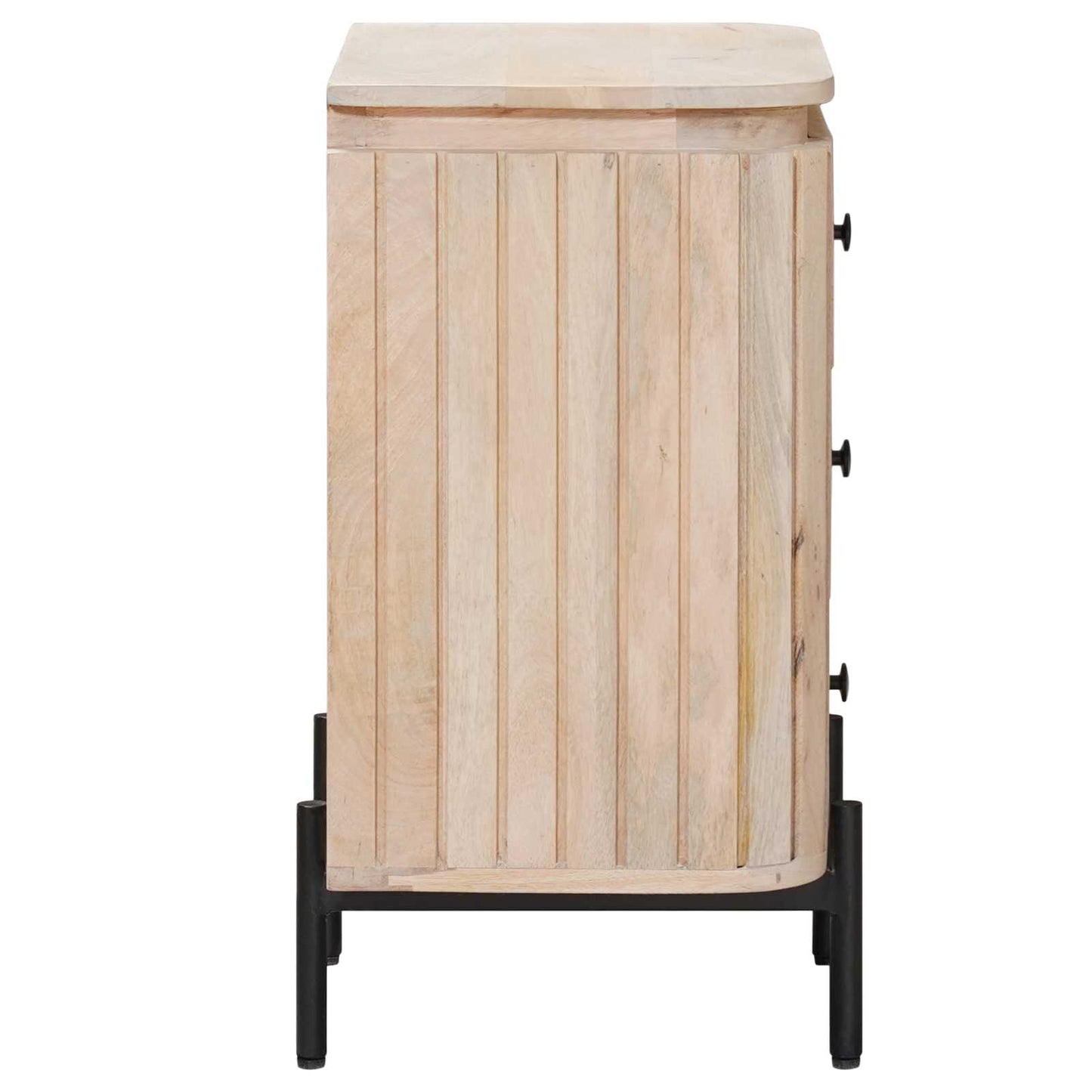 vidaXL Χειροποίητο Κομοδίνο Λευκό 40 x 30 x 60 cm Στερεό ξύλο μάνγκο