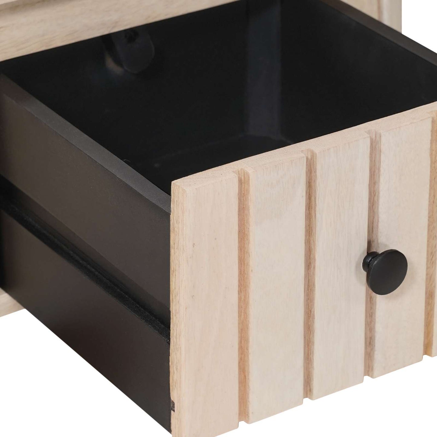 vidaXL Χειροποίητο Κομοδίνο Λευκό 40 x 30 x 20 εκ Στερεό ξύλο μάνγκο