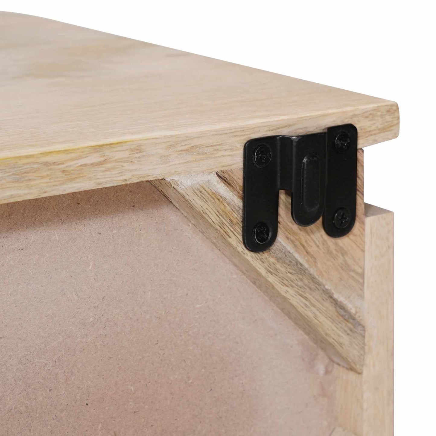 vidaXL Χειροποίητο Κομοδίνο Λευκό 40 x 30 x 20 εκ Στερεό ξύλο μάνγκο