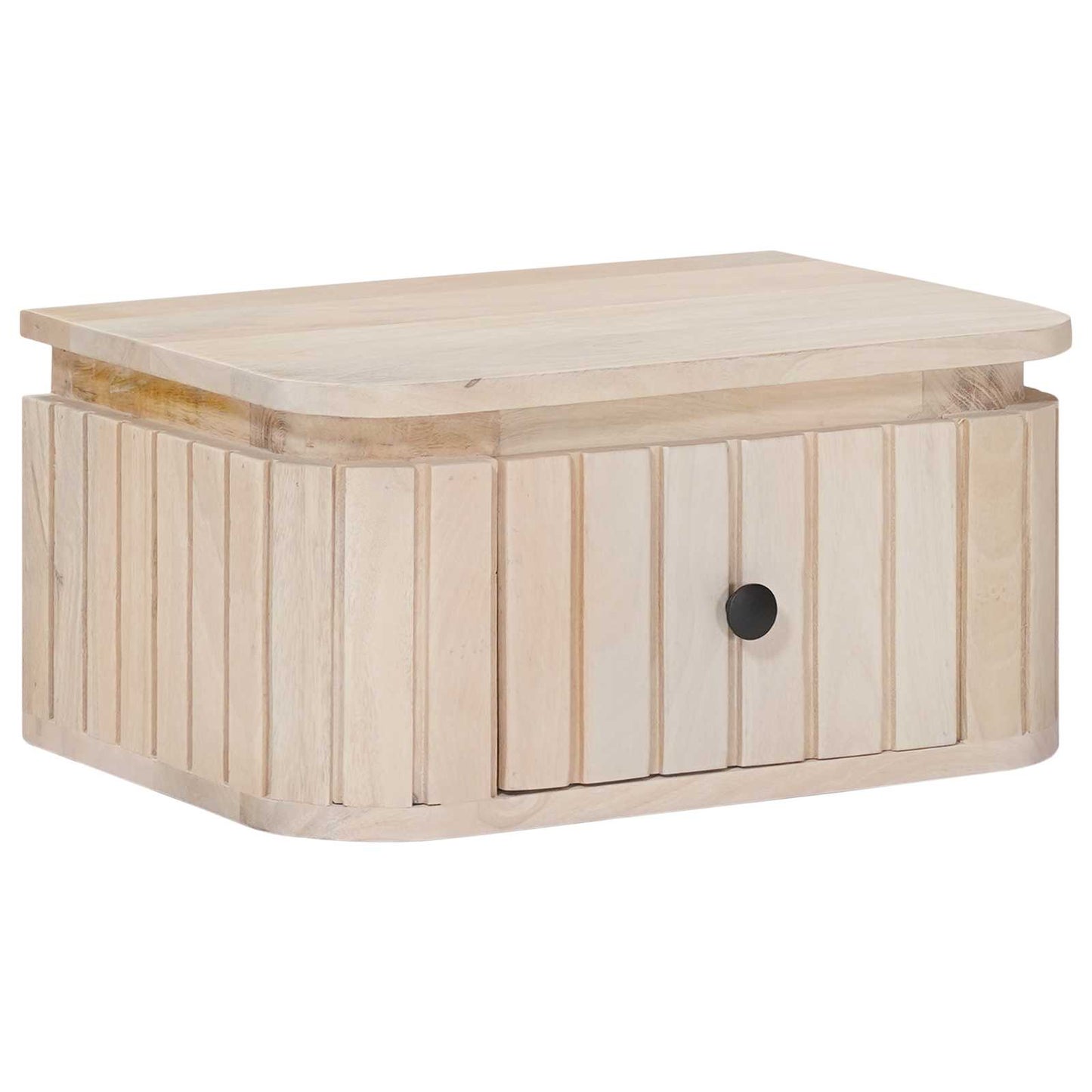 vidaXL Χειροποίητο Κομοδίνο Λευκό 40 x 30 x 20 εκ Στερεό ξύλο μάνγκο