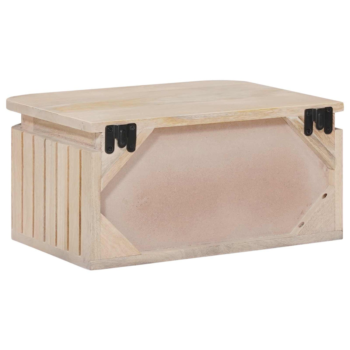 vidaXL Χειροποίητο Κομοδίνο Λευκό 40 x 30 x 20 εκ Στερεό ξύλο μάνγκο