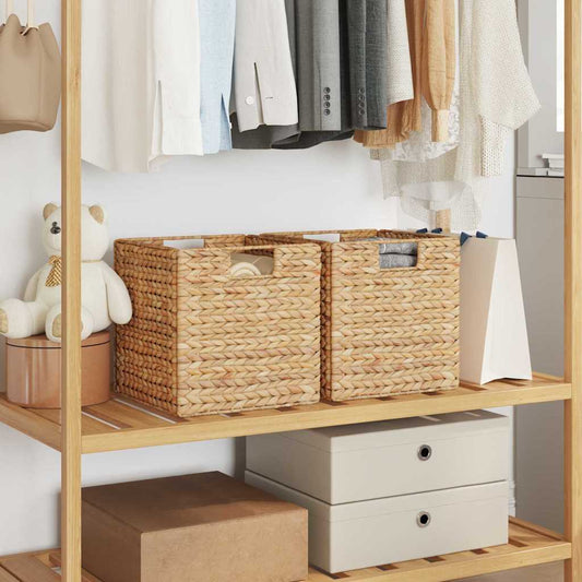 vidaXL Καλάθια Αποθήκευσης 2 pcs Φυσικό 28 x 28 x 28 εκ Υάκινθος νερού