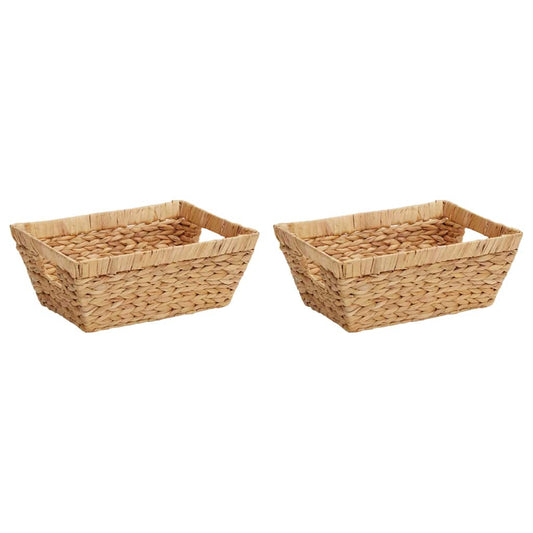 vidaXL Καλάθια Αποθήκευσης 2 pcs Φυσικό 38 x 28 x 15 εκ Υάκινθος νερού