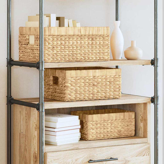 vidaXL Καλάθια Αποθήκευσης 3 pcs Φυσικό 40 x 30 x 18 εκ Υάκινθος νερού