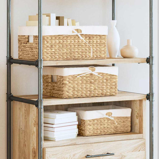 vidaXL Καλάθια Αποθήκευσης 3 pcs Φυσικό 40 x 30 x 18 εκ Υάκινθος νερού