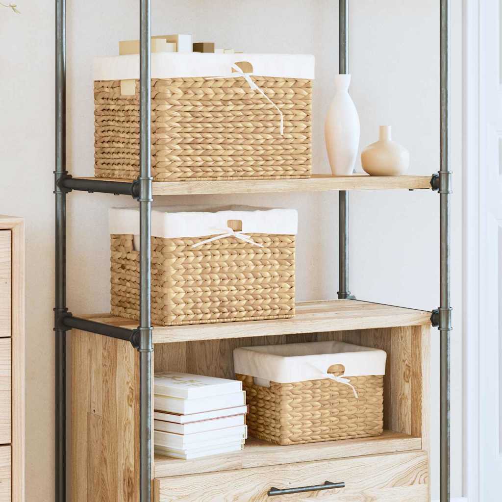 vidaXL Καλάθια Αποθήκευσης 3 pcs Φυσικό 35 x 30 x 25 εκ Υάκινθος νερού