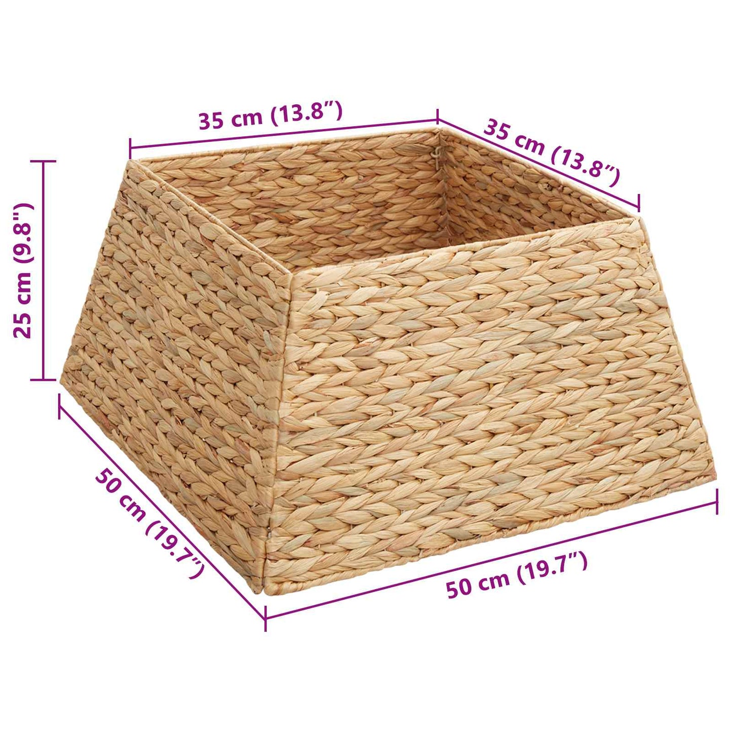 vidaXL Κολάρο Χριστουγεννιάτικου Δέντρου Καφέ 50 x 50 x 25 cm