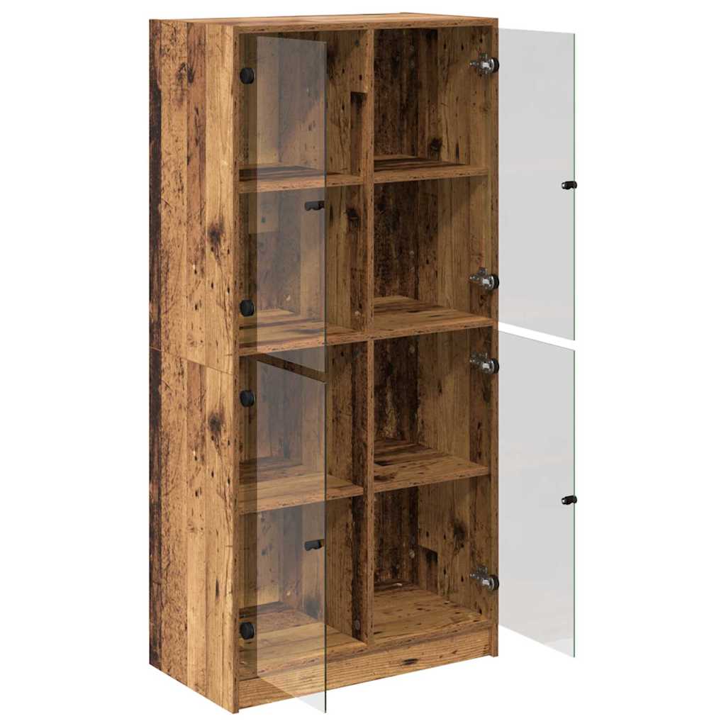 vidaXL Highboard Παλιό Ξύλο 68 x 37 x 142 εκ Επεξεργασμένο ξύλο