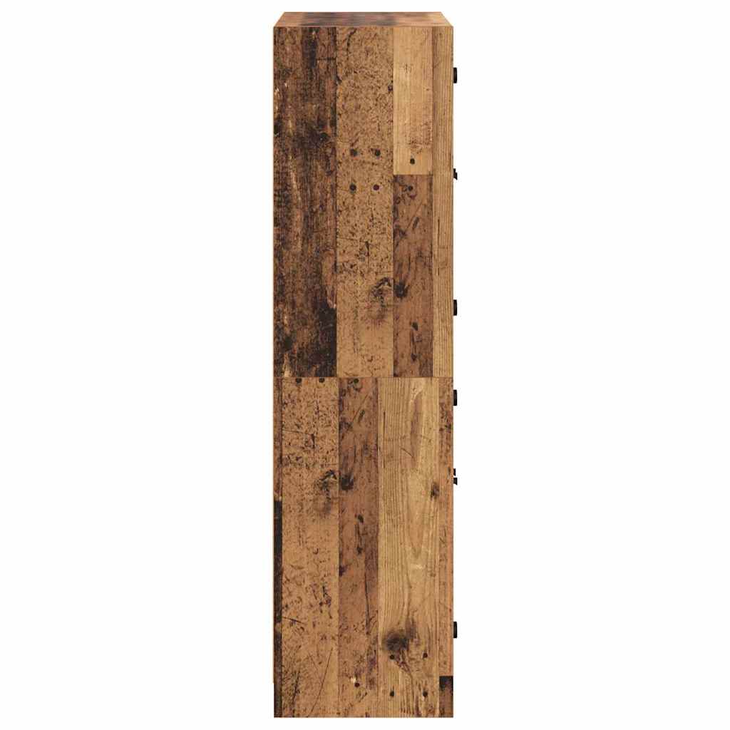 vidaXL Highboard Παλιό Ξύλο 68 x 37 x 142 εκ Επεξεργασμένο ξύλο