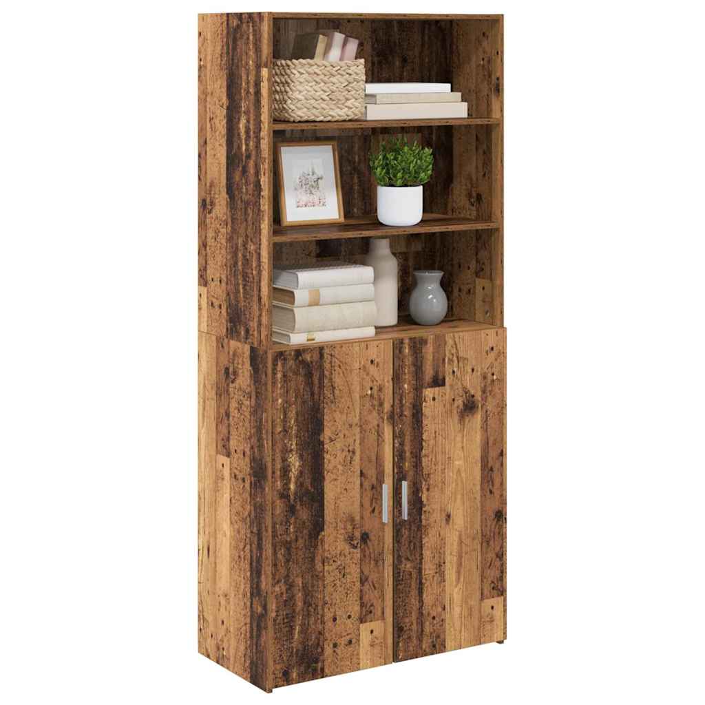 vidaXL Highboard Παλιό Ξύλο 80 x 42,5 x 185 εκ Επεξεργασμένο Ξύλο