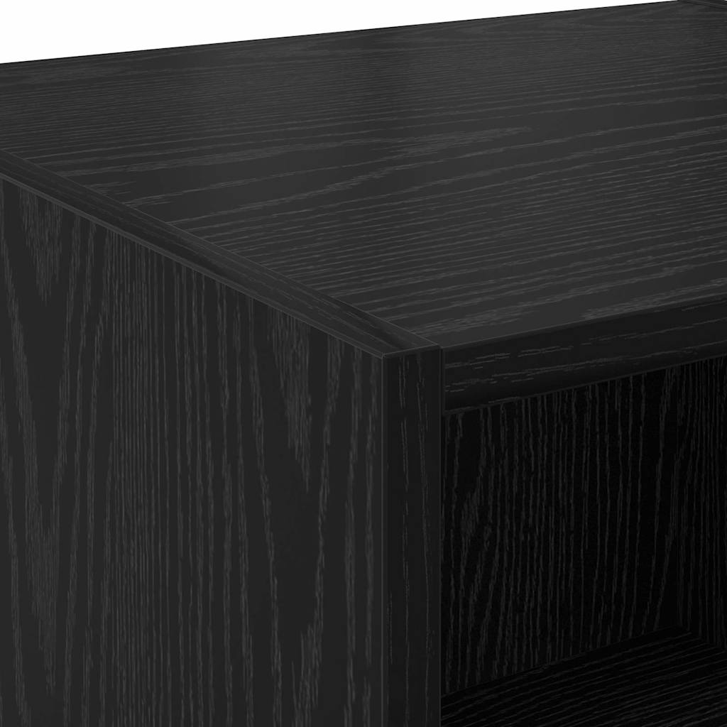 vidaXL Highboard Μαύρη Οξυά 80 x 42,5 x 185 εκ Επεξεργασμένο Ξύλο