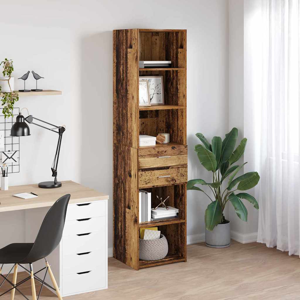vidaXL Highboard Παλιό Ξύλο 45 x 42,5 x 185 εκ. Επεξεργασμένο ξύλο