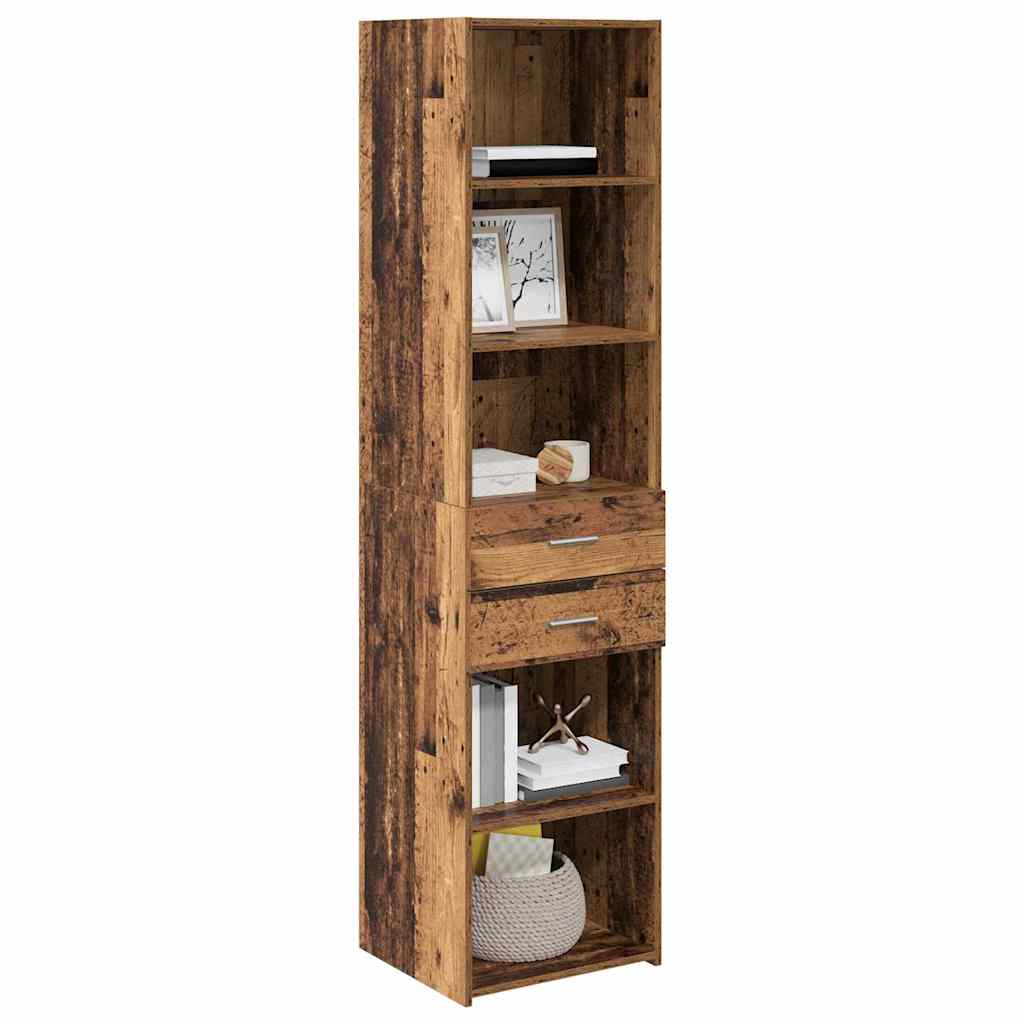 vidaXL Highboard Παλιό Ξύλο 45 x 42,5 x 185 εκ. Επεξεργασμένο ξύλο
