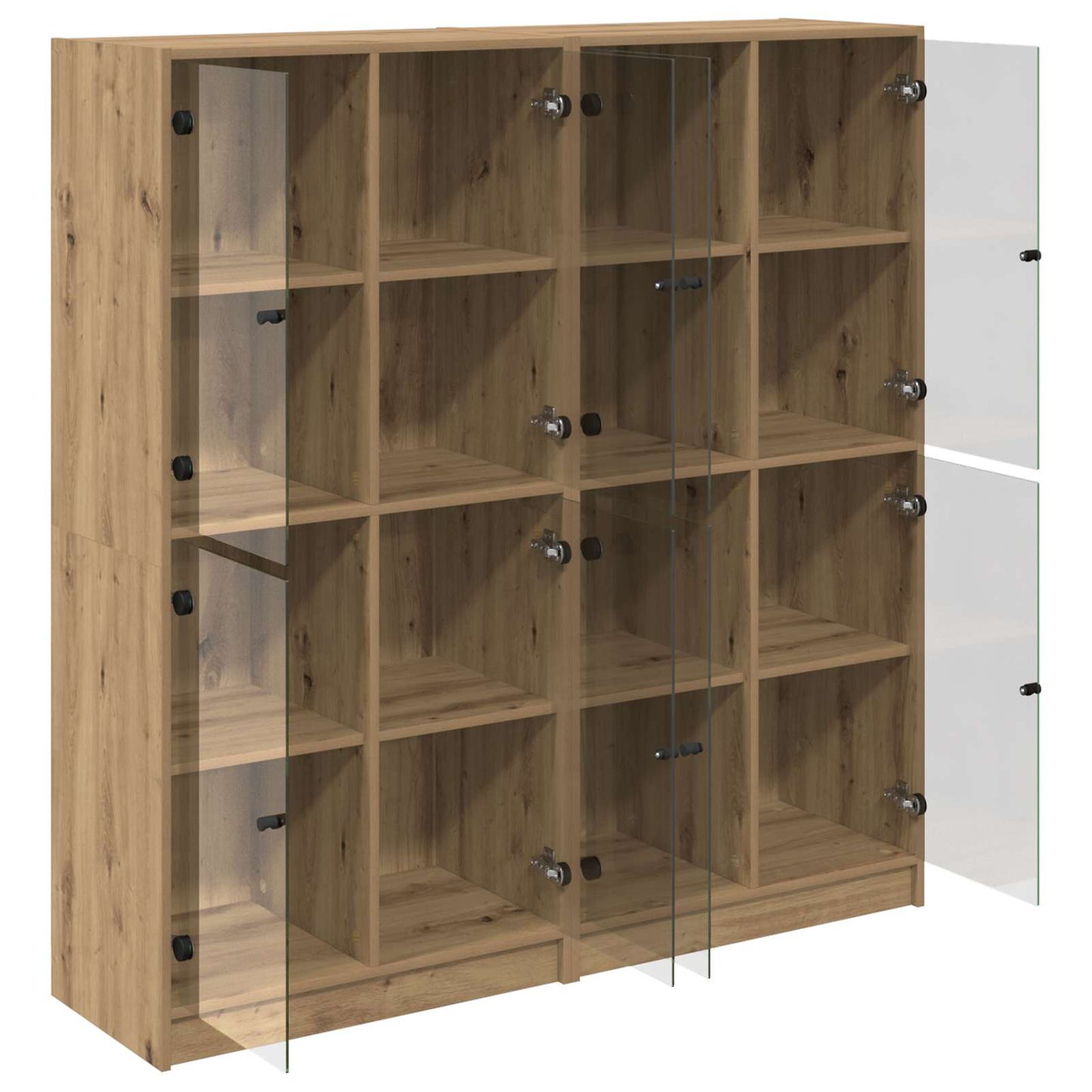 vidaXL Highboard 2 pcs Artisan Oak 68 x 37 x 142 εκ Επεξεργασμένο ξύλο