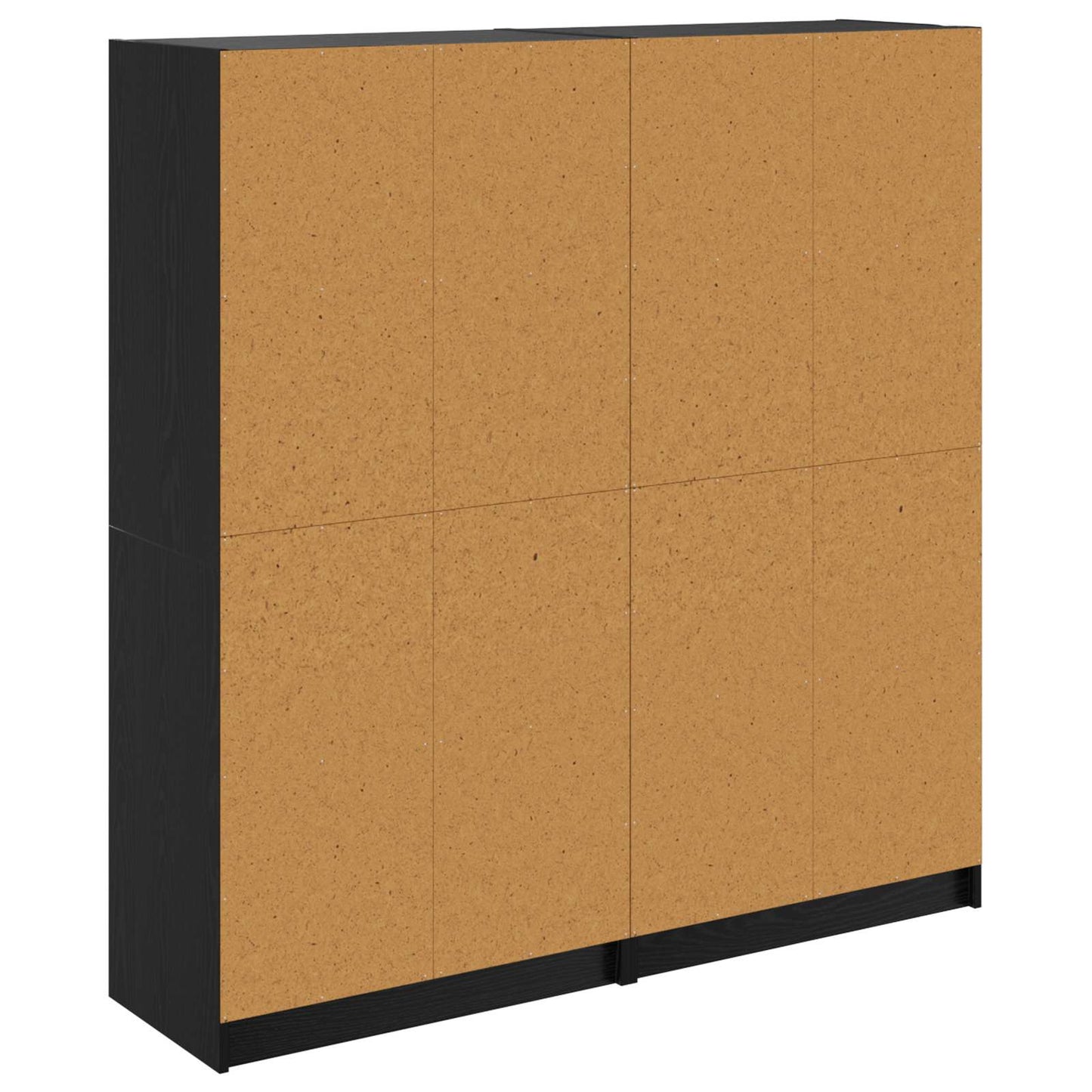 vidaXL Highboard 2 pcs Μαύρη Οξυά 68 x 37 x 142 εκ Επεξεργασμένο ξύλο