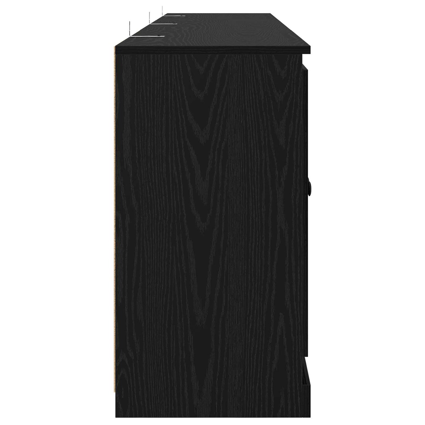 vidaXL Παραδοσιακά Πλευρικά Έπιπλα με συρτάρι 3 pcs Μαύρη Οξυά
