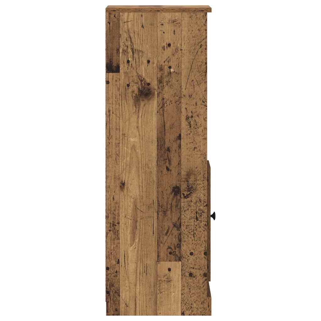 vidaXL Highboard με συρτάρι 3 pcs Παλιό Ξύλο Επεξεργασμένο ξύλο