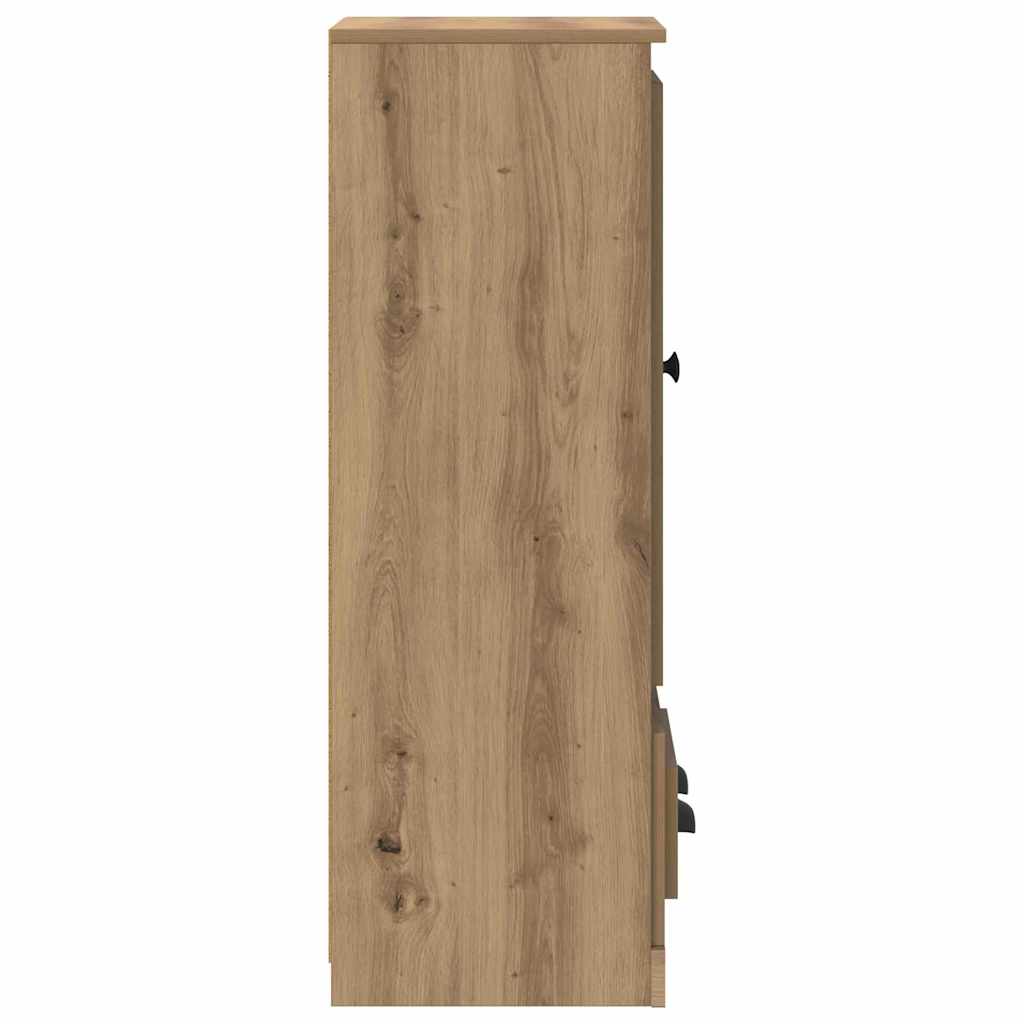 vidaXL Highboard με συρτάρι 3 pcs Artisan Oak Επεξεργασμένο ξύλο