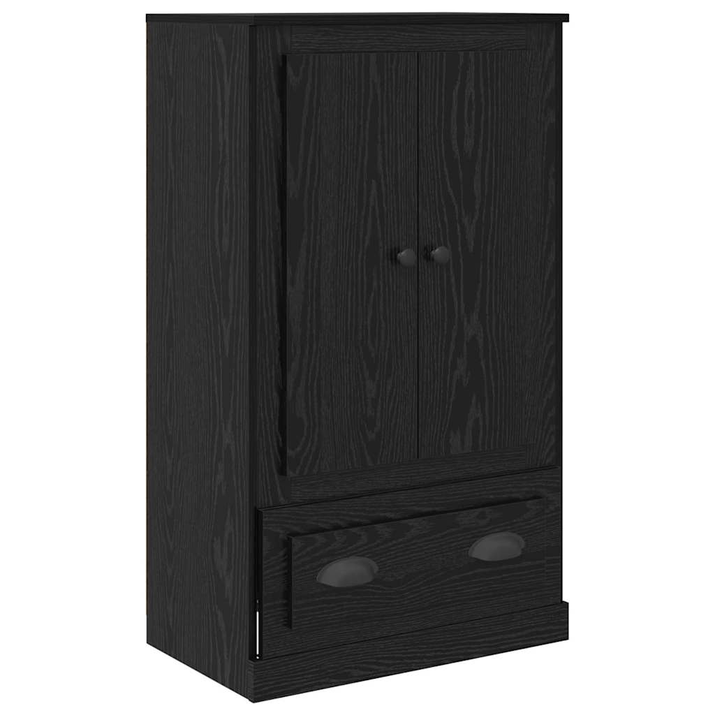 vidaXL Highboard με συρτάρι 3 pcs Μαύρη Οξυά Επεξεργασμένο ξύλο