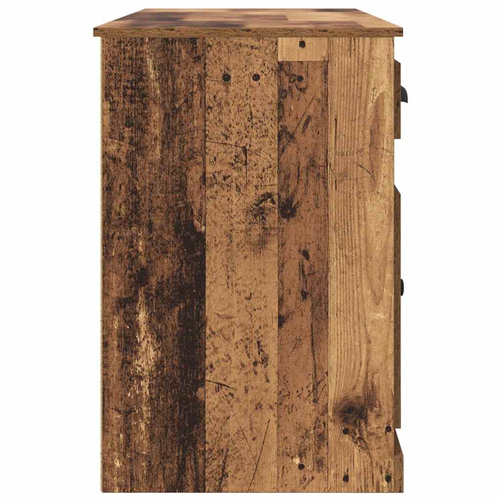 vidaXL Γραφείο με Ντουλάπι με συρτάρι Παλιό Ξύλο 154,5 x 50 x 75 εκ