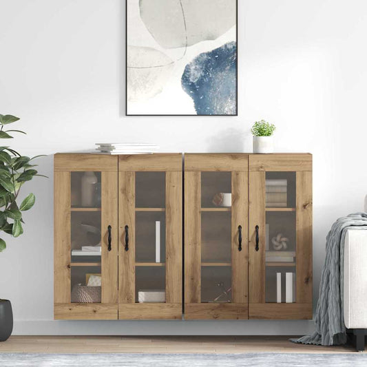 vidaXL Ντουλάπια Τοίχου 2 pcs Artisan Oak 69,5 x 34 x 90 εκ.