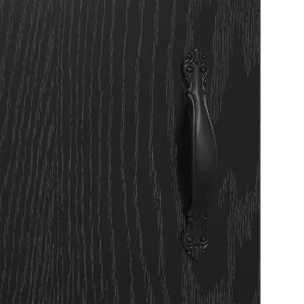 vidaXL Ντουλάπια Τοίχου 2 pcs Μαύρη Οξυά 69,5 x 34 x 90 εκ.