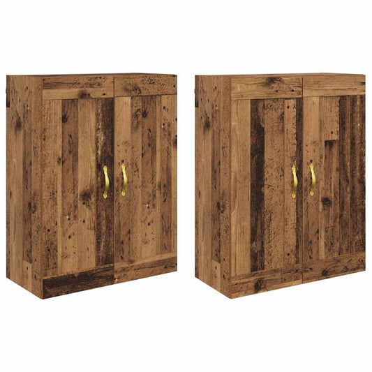 vidaXL Ντουλάπα τοίχου Επιτοίχιο 2 pcs Παλιό ξύλο 69,5 x 34 x 90 εκ.