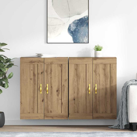 vidaXL Ντουλάπα τοίχου Επιτοίχιο 2 pcs Artisan Oak 69,5 x 34 x 90 εκ.