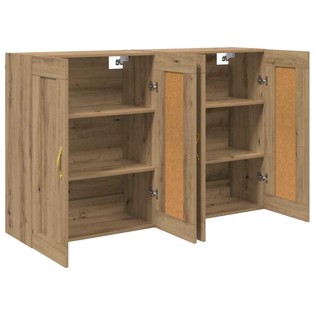 vidaXL Ντουλάπα τοίχου Επιτοίχιο 2 pcs Artisan Oak 69,5 x 34 x 90 εκ.