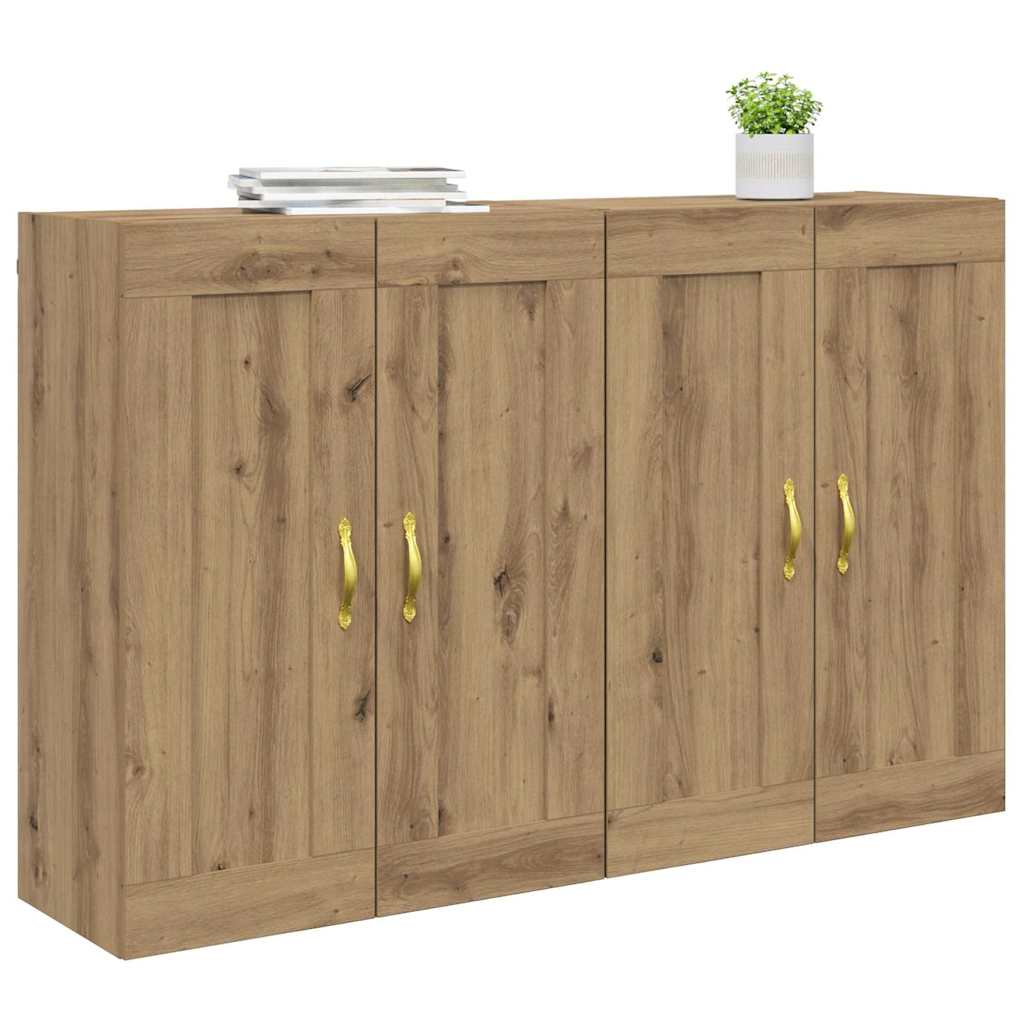 vidaXL Ντουλάπα τοίχου Επιτοίχιο 2 pcs Artisan Oak 69,5 x 34 x 90 εκ.