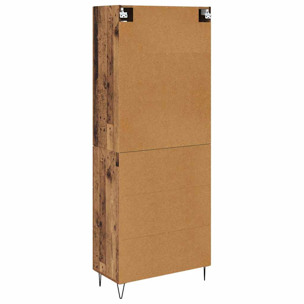 vidaXL Highboard Παλιό Ξύλο 69,5 x 34 x 90 εκ. Επεξεργασμένο ξύλο