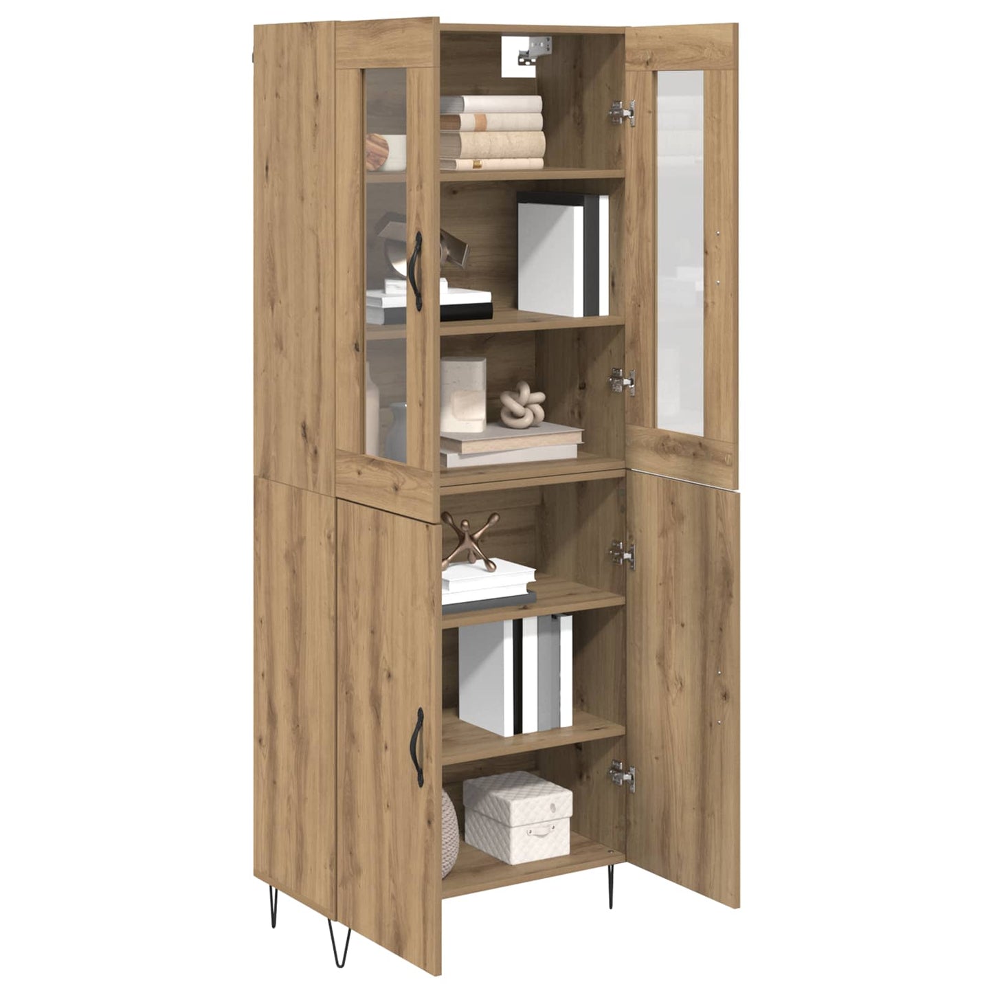 vidaXL Highboard Artisan Oak 69,5 x 34 x 180 εκ. Επεξεργασμένο ξύλο