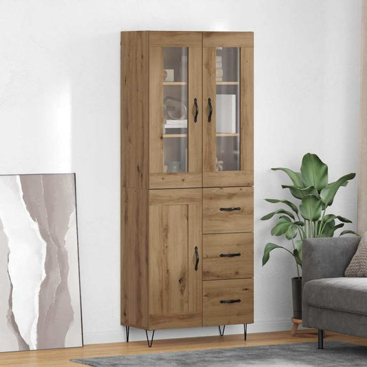 vidaXL Highboard Artisan Oak 69,5 x 34 x 90 εκ. Επεξεργασμένο ξύλο
