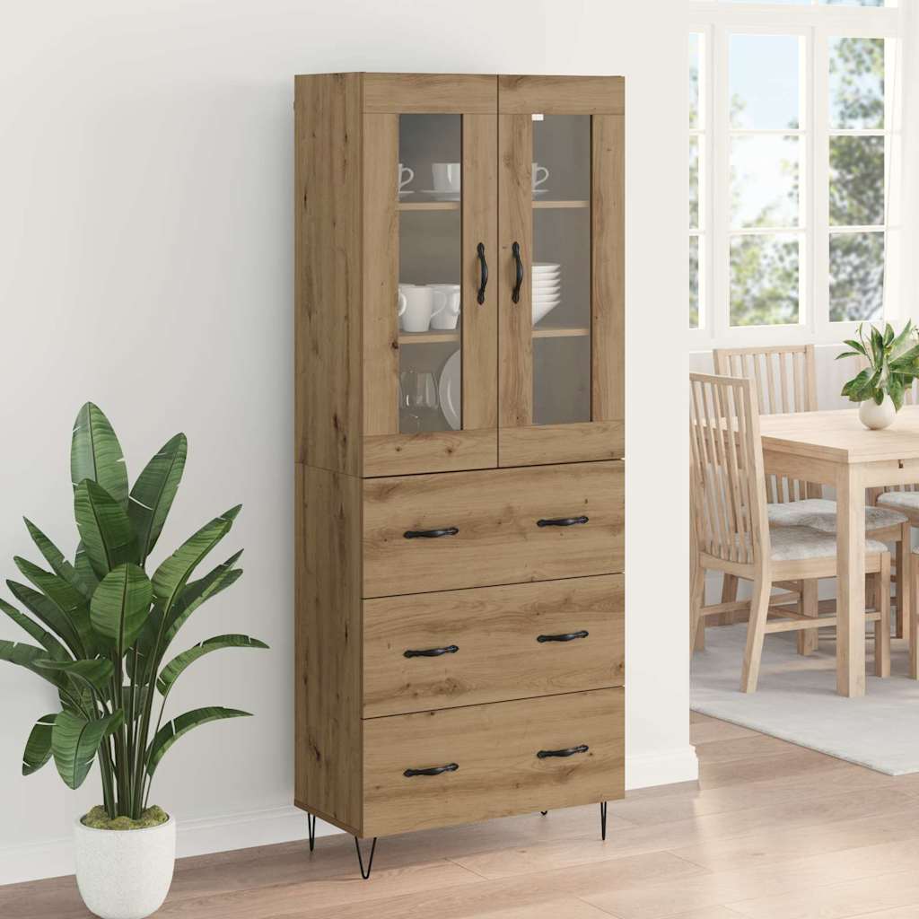 vidaXL Highboard Artisan Oak 69,5 x 34 x 90 εκ. Επεξεργασμένο ξύλο