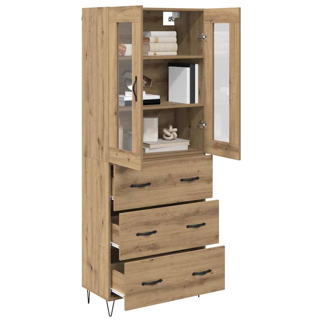 vidaXL Highboard Artisan Oak 69,5 x 34 x 90 εκ. Επεξεργασμένο ξύλο