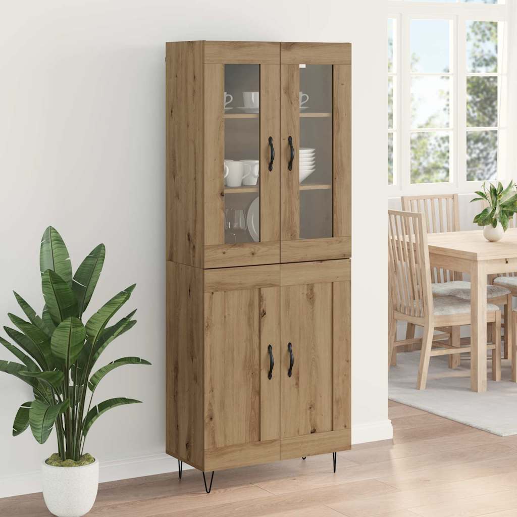 vidaXL Highboard Artisan Oak 69,5 x 34 x 90 εκ. Επεξεργασμένο ξύλο