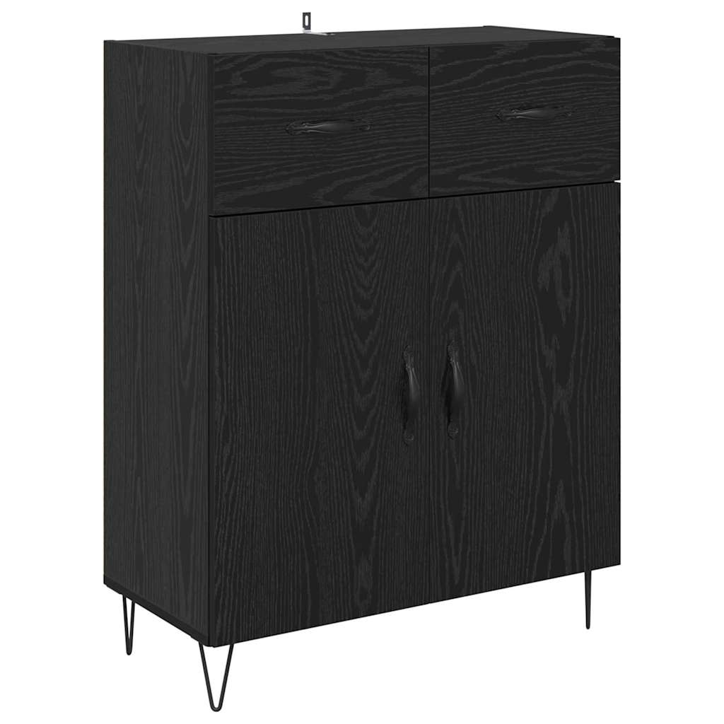 vidaXL Highboard Μαύρη Οξυά 69,5 x 34 x 90 εκ. Επεξεργασμένο ξύλο